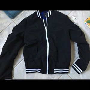 Black womans zip up jacket size small